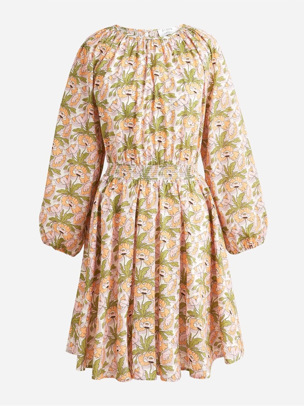J. Crew floral mini dress, size large